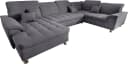 DOMO Wohnlandschaft Franzi Dunkelgrau U-Form mit Bettfunktion Bild 1