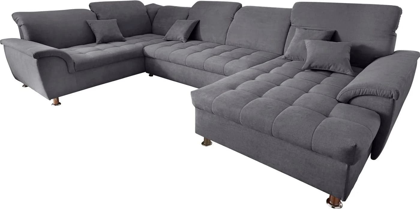 DOMO COLLECTION Wohnlandschaft Franzi Grau mit Bettfunktion