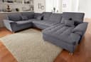 DOMO COLLECTION Wohnlandschaft Franzi Grau mit Bettfunktion Bild 2