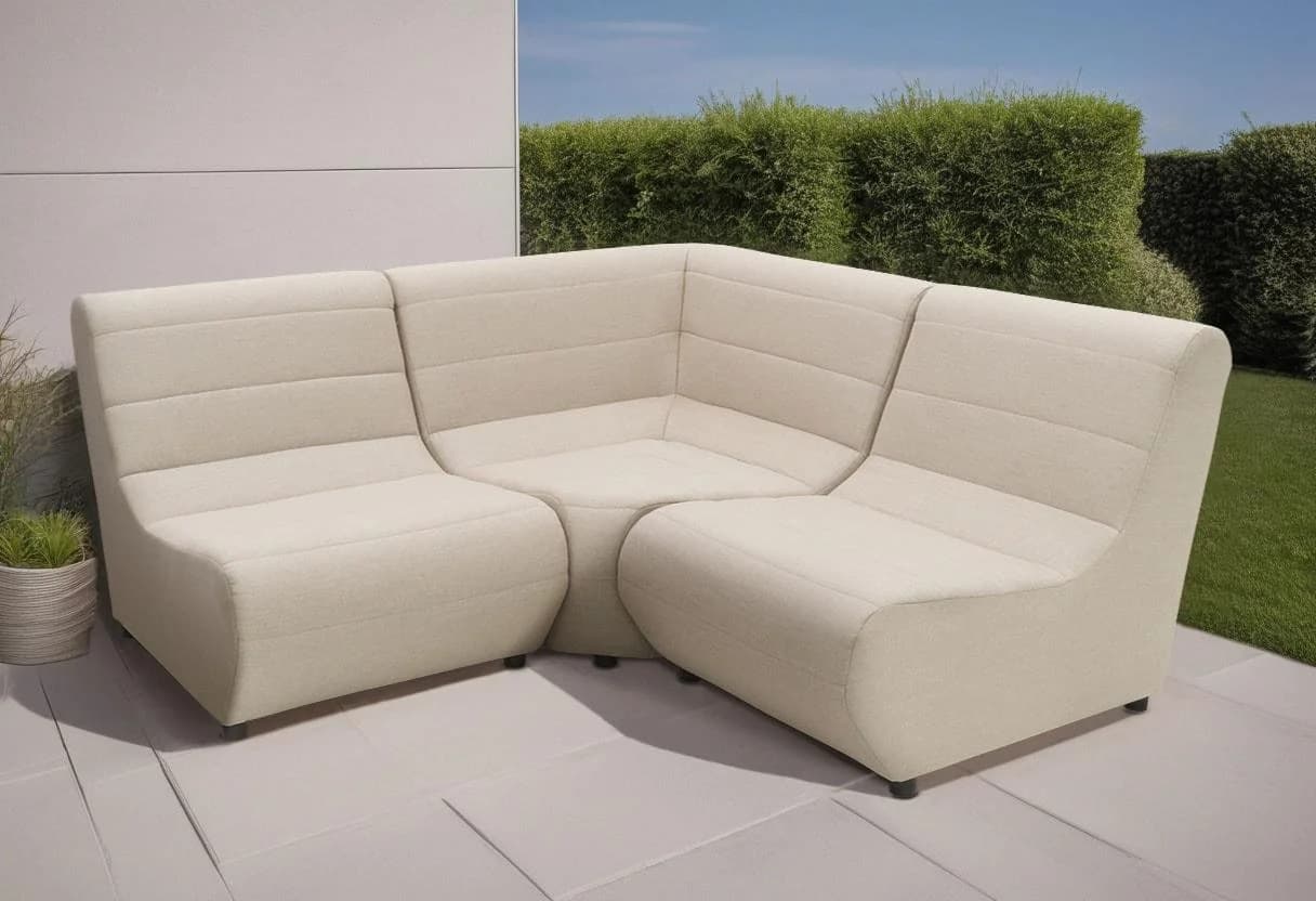 Ecksofa DOMO COLLECTION "Soleil" Taupe Outdoor