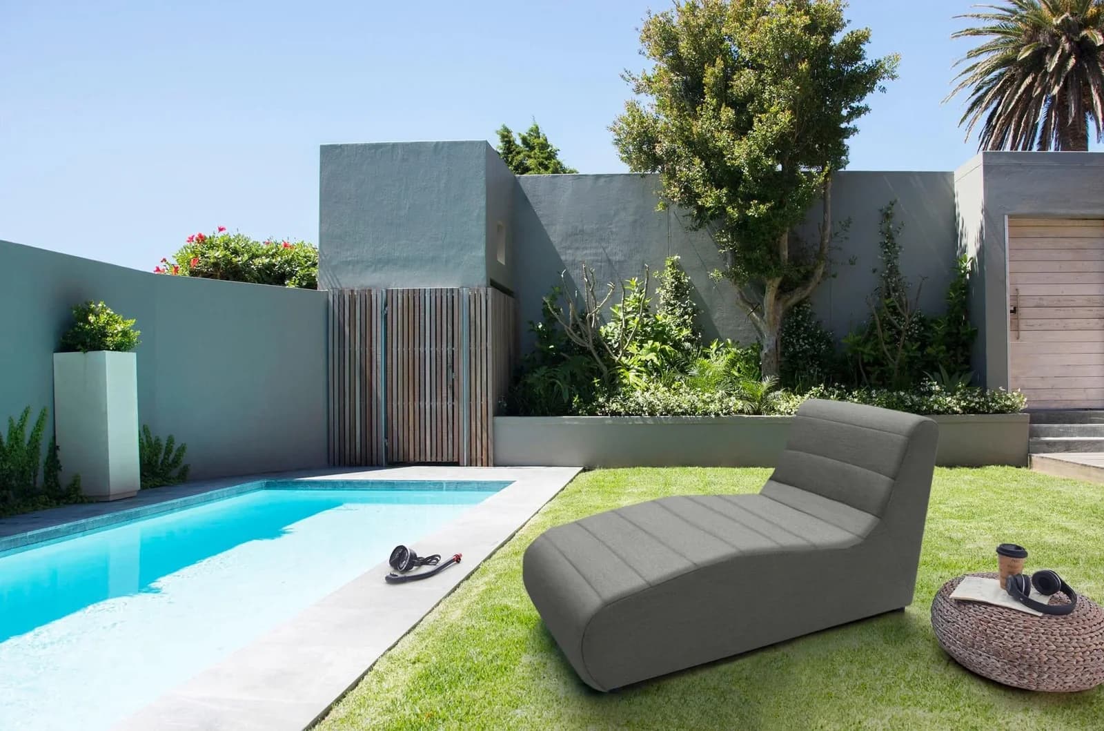 DOMO COLLECTION Relaxliege Soleil Anthrazit Outdoor