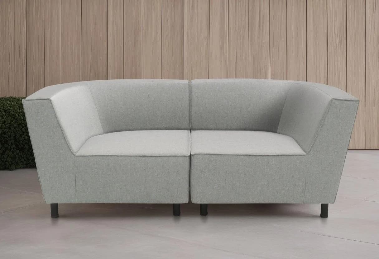 DOMO COLLECTION Sonna 2-Sitzer Gartenlounge Silber Outdoor