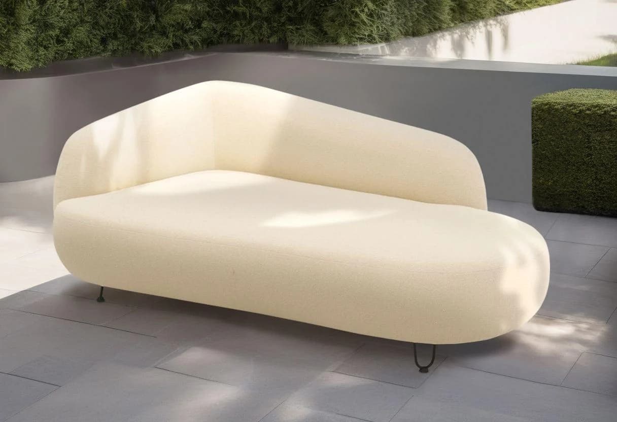 Recamiere DOMO COLLECTION Poika Beige Fellimitat