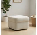 DOMO COLLECTION Flores Hocker Creme Polyester Bild 1