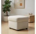 DOMO COLLECTION Flores Hocker Creme Polyester Bild 4