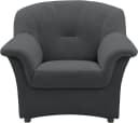 DOMO COLLECTION Flores Sessel Dunkelgrau mit Federkern Bild 1