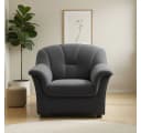 DOMO COLLECTION Flores Sessel Dunkelgrau mit Federkern Bild 2