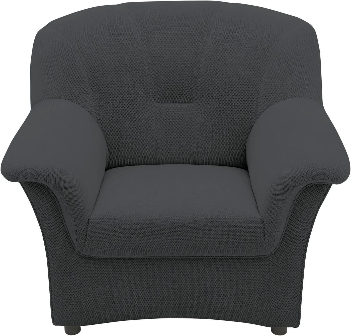 DOMO COLLECTION Flores Sessel Dunkelgrau mit Federkern - Bild 4