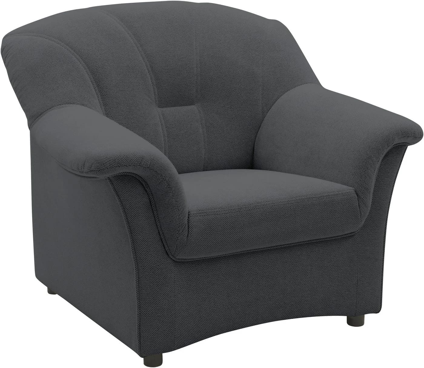 DOMO COLLECTION Flores Sessel Dunkelgrau mit Federkern - Bild 5