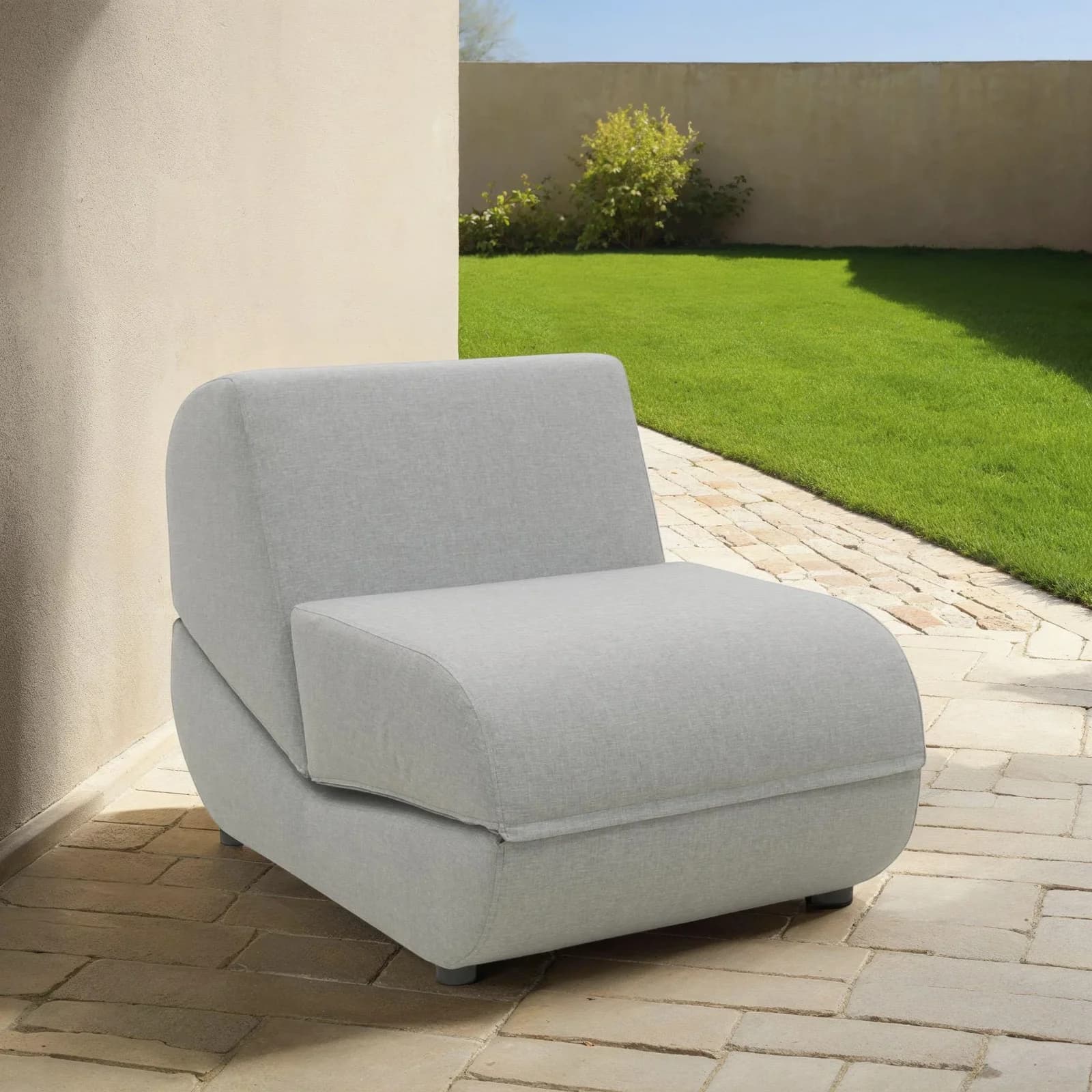 DOMO COLLECTION Loungesessel VENDY Outdoor Silber Wandelsessel