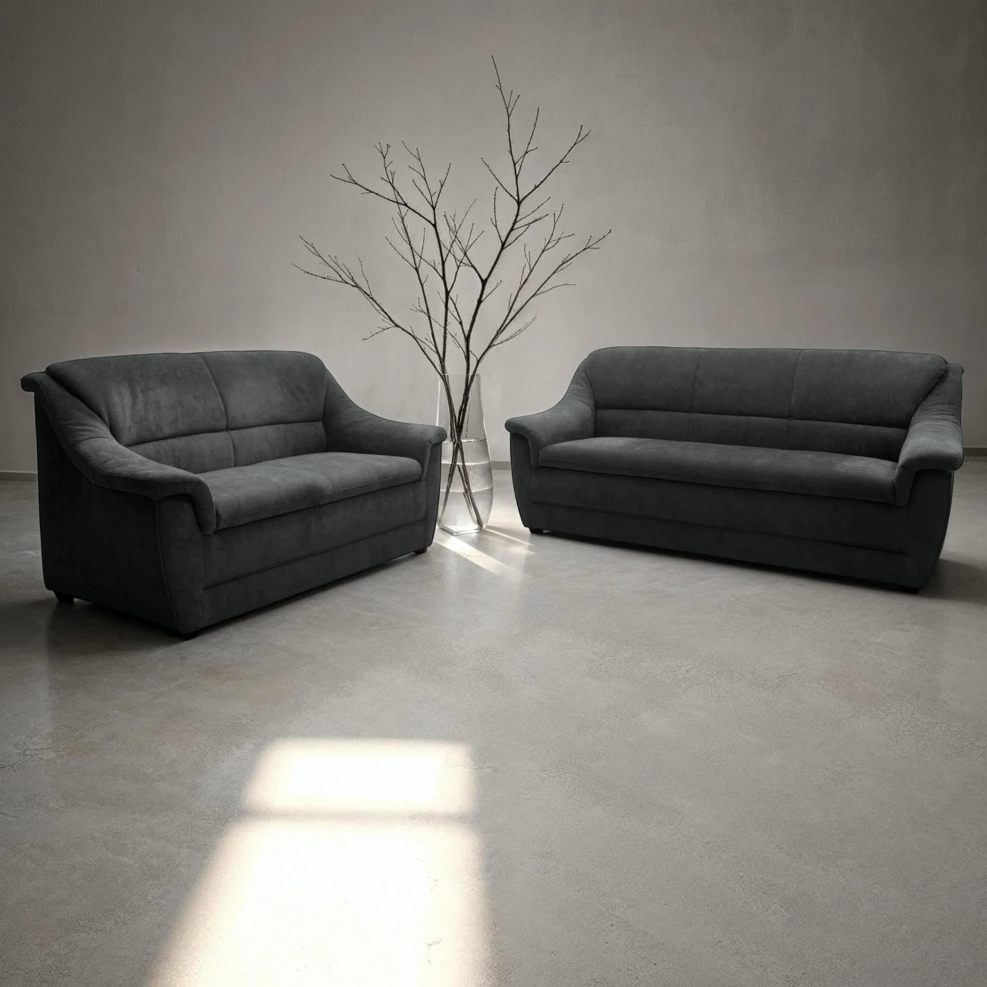 DOMO collection Polstergarnitur Lale 3- und 2-Sitzer Set Grau