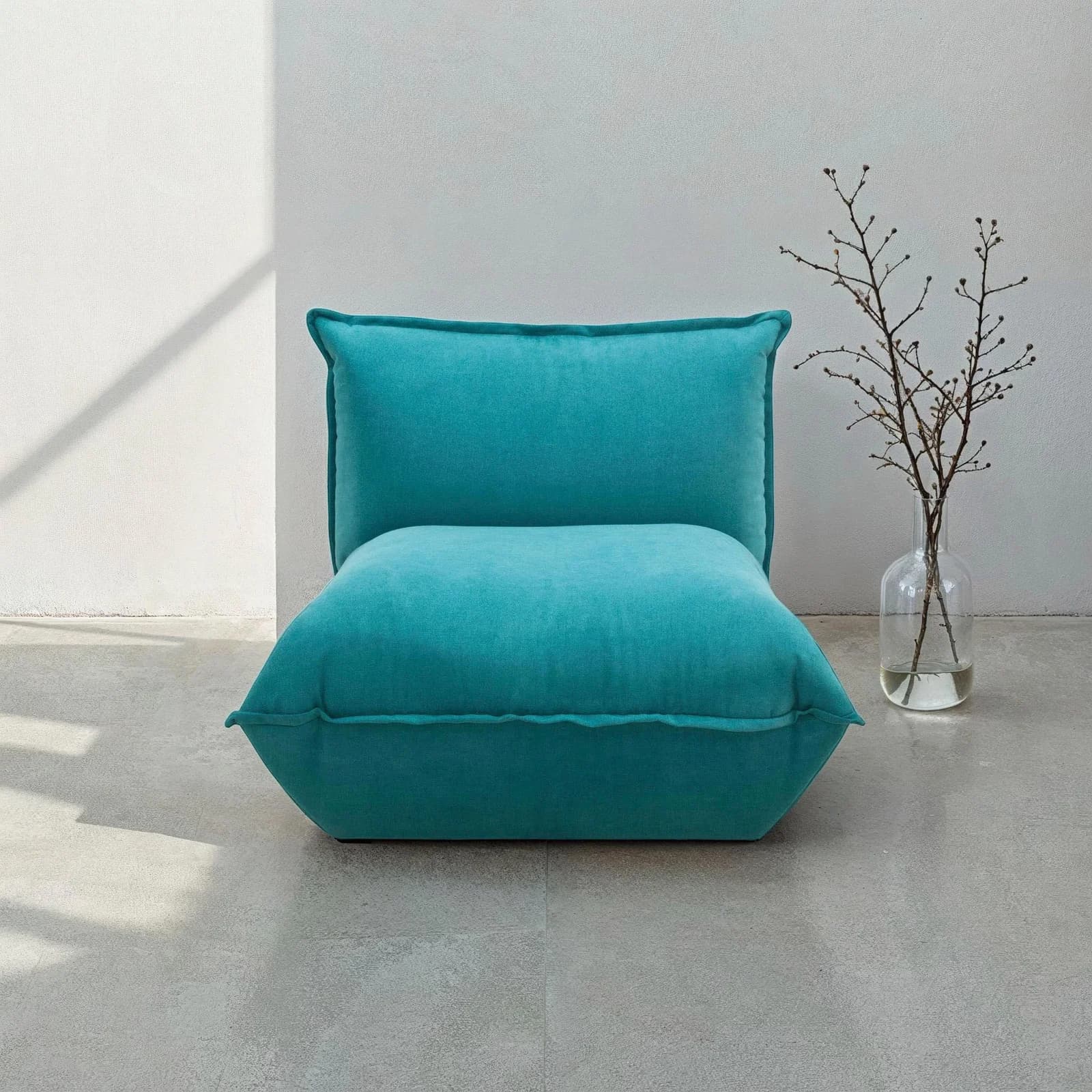 DOMO COLLECTION Nantes Loungesessel Türkis mit 360-Grad-Drehfunktion