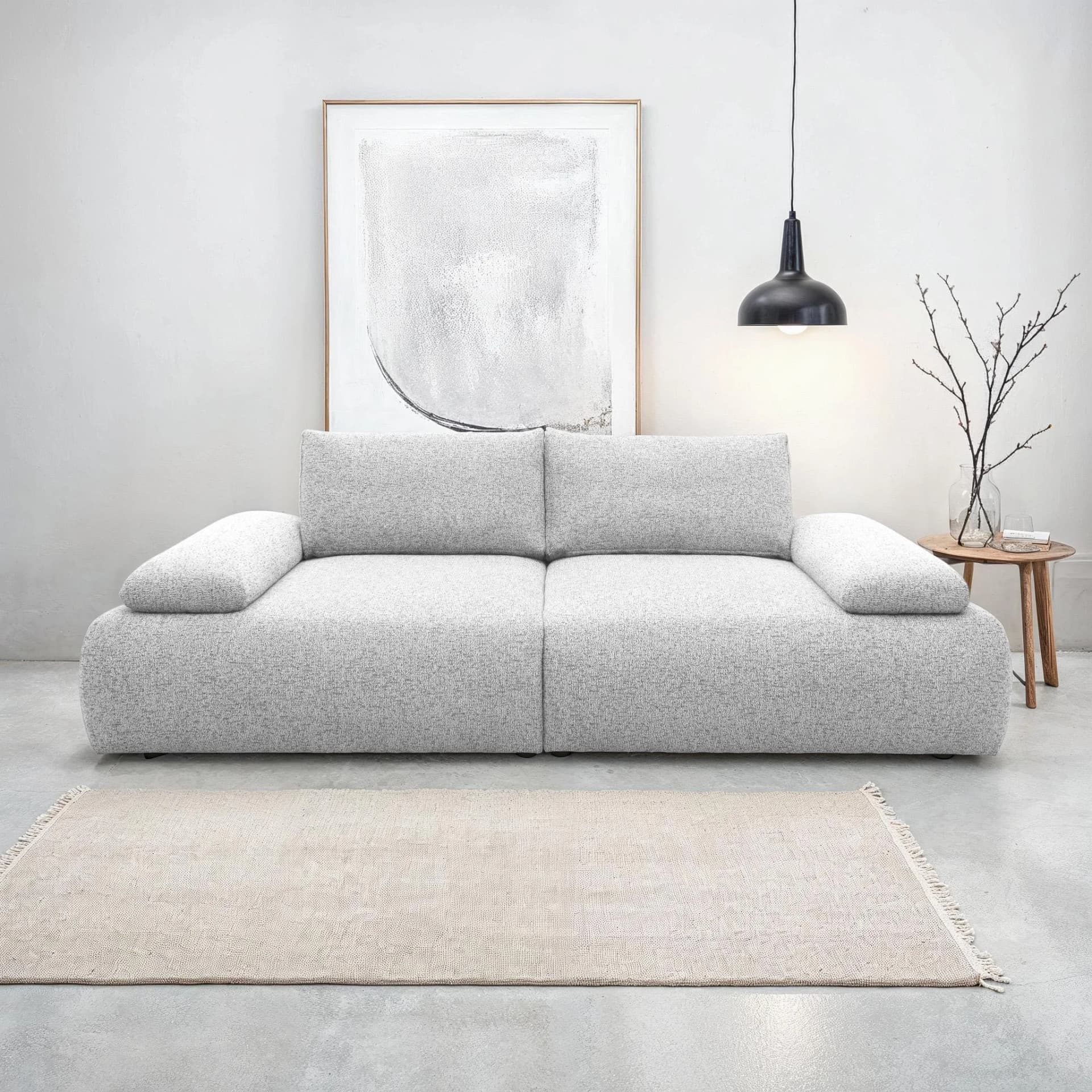 Big-Sofa DOMO COLLECTION Évora Megasofa Federkern 244 cm Silber