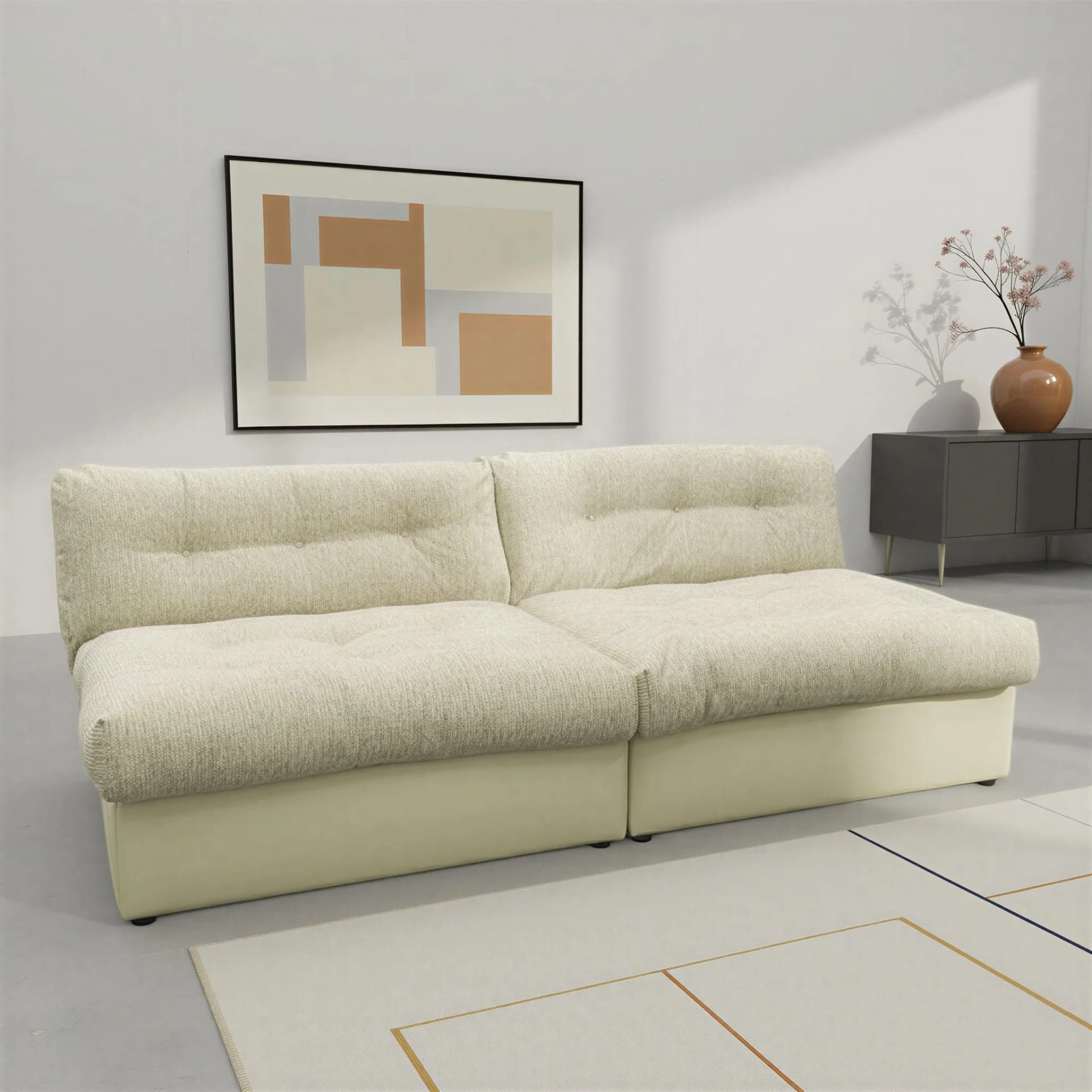 DOMO COLLECTION Big-Sofa 800026 Beige 242cm