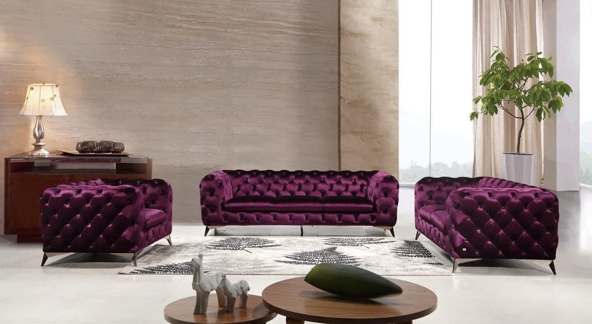 JVmoebel Chesterfield Zwei Sitzer Sofa Design Italien - Bild 2