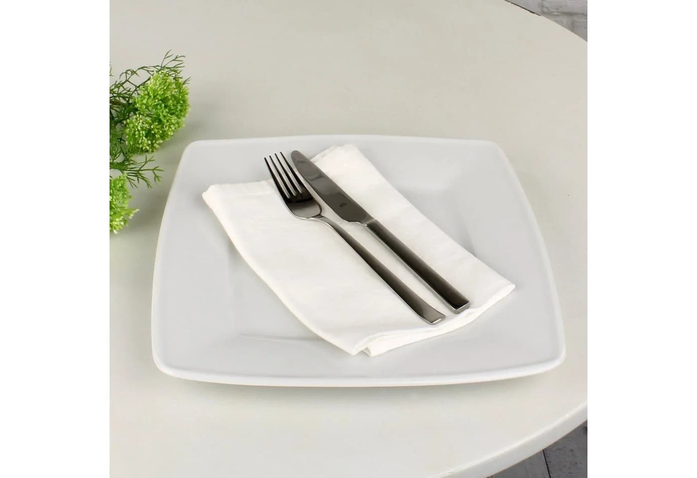 Macosa Home Stoffserviette Antik-Weiß 2er Set 100% Baumwolle - Bild 4