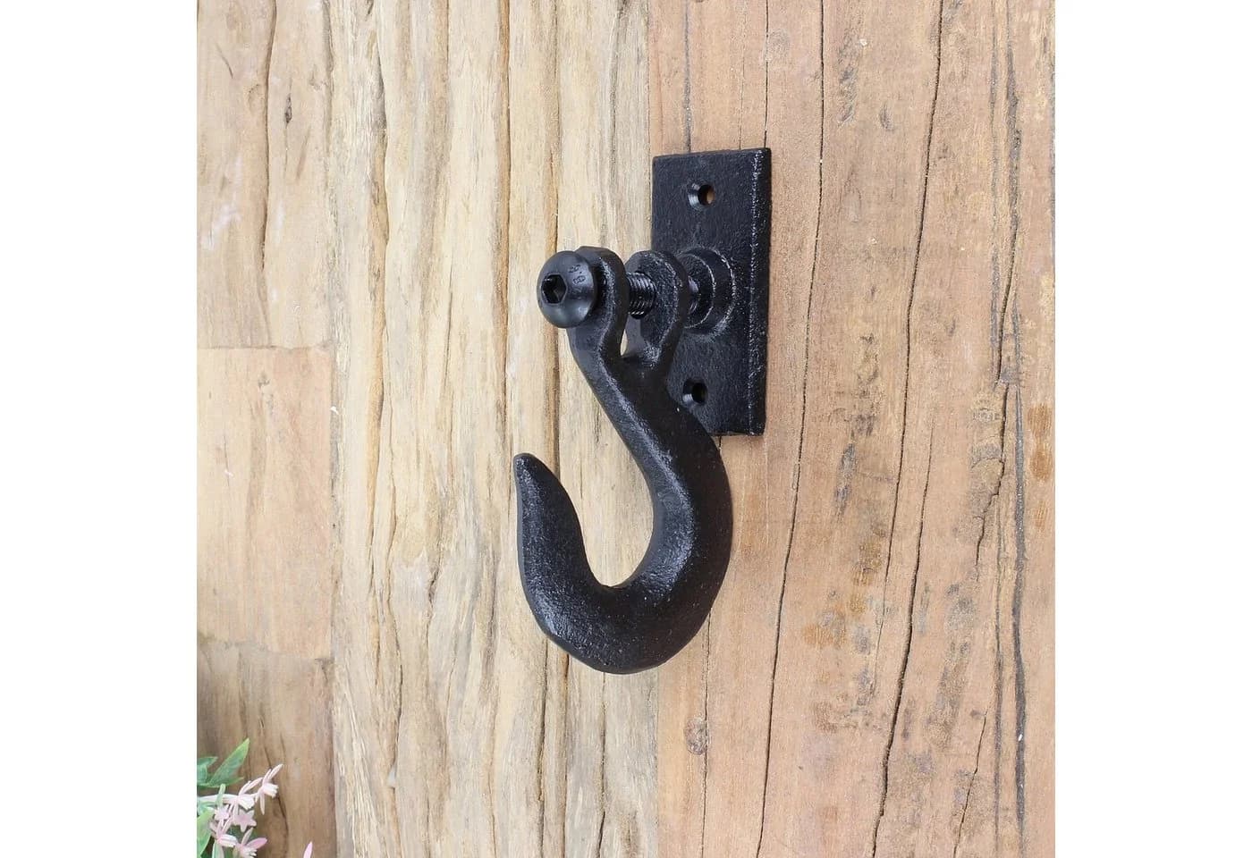 Macosa Home Wandhaken Industrial Schwarz Metall