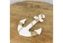 Macosa Home Dekoanker Weiß Holz zum Hängen Maritime Wanddeko Bild 1