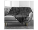 Macosa Home Plaid Baumwolldecke Anthrazit mit Fransen Bild 2
