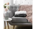 Macosa Home Plaid Baumwolldecke Anthrazit mit Fransen Bild 3