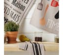 Macosa Home Geschirrtuch Set 3-tlg. 100% Baumwolle 50x70 cm Schwarz/Beige/Grau Bild 1