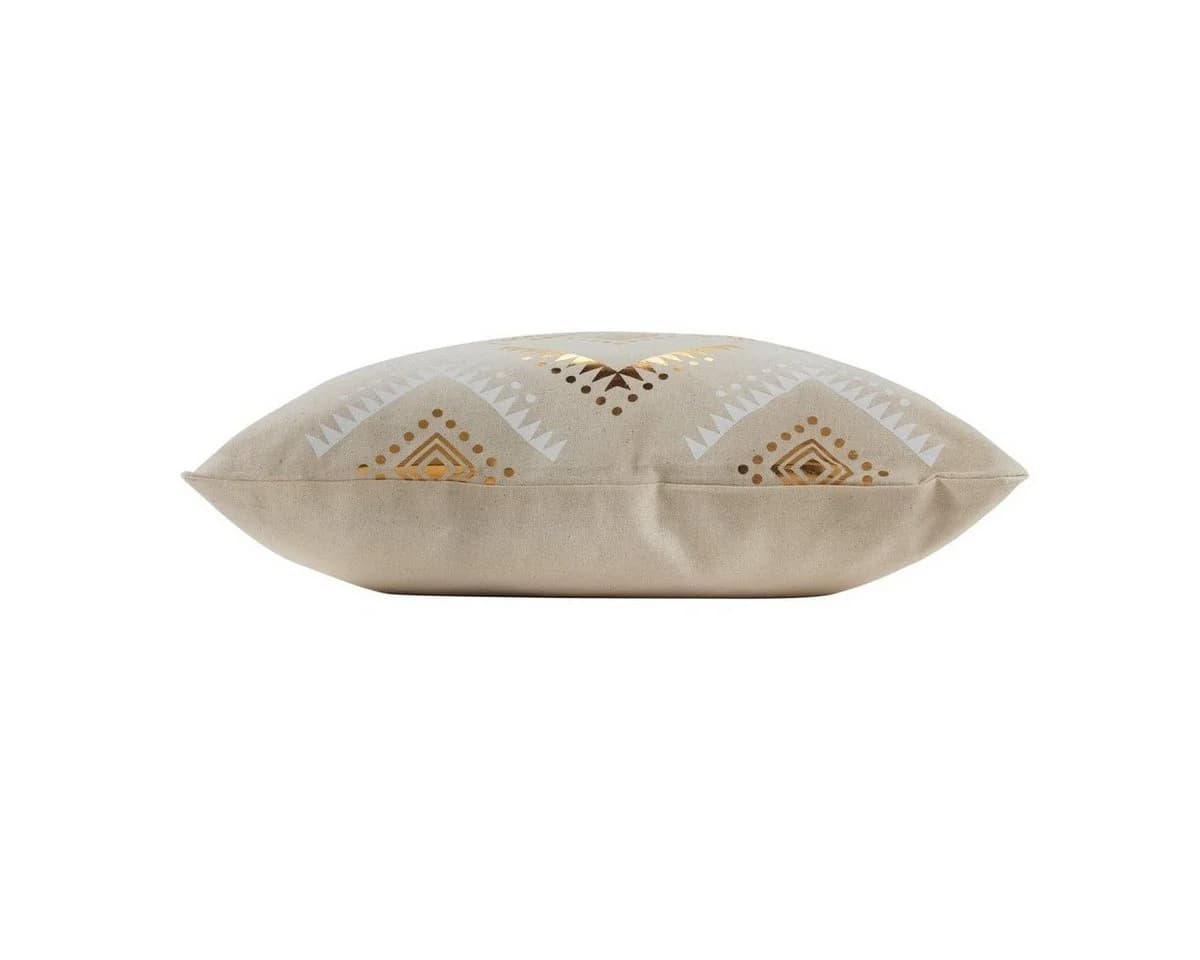 Macosa Home Dekokissen Beige Gold Weiß Muster, Zierkissen Modern Dekokissen Sofakissen