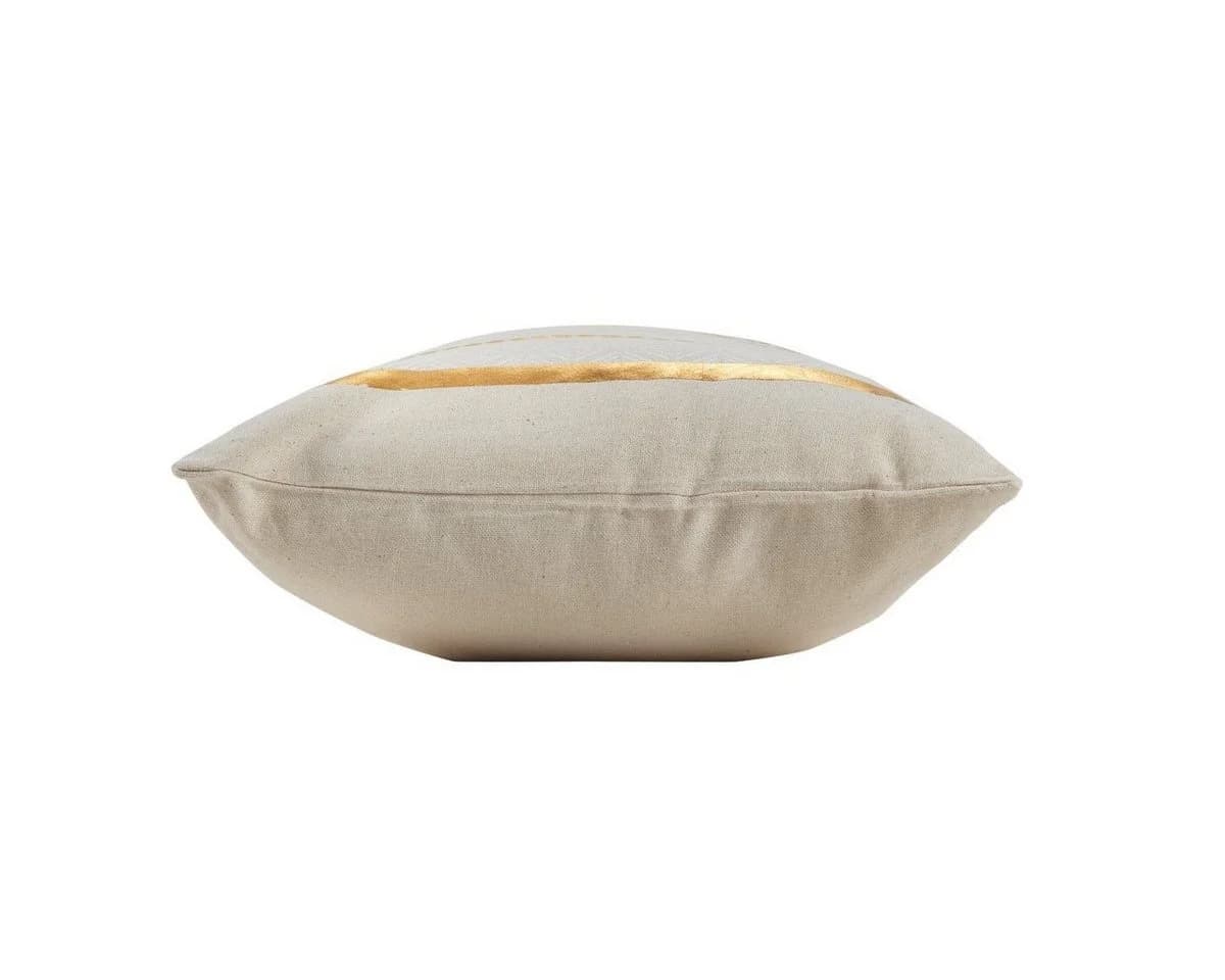 Macosa Home Dekokissen Beige Gold Weiß Muster, Zierkissen Modern Dekokissen Sofakissen - Bild 5