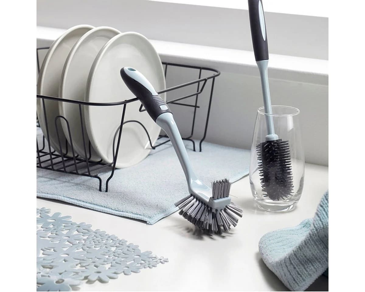 Macosa Home Spülbeckeneinlage Blau Blumen Kunststoff Matte - Bild 3