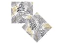 Macosa Home Papierservietten Set 40 Stk. Schwarz Gold Weiß Blätter Motiv Bild 2