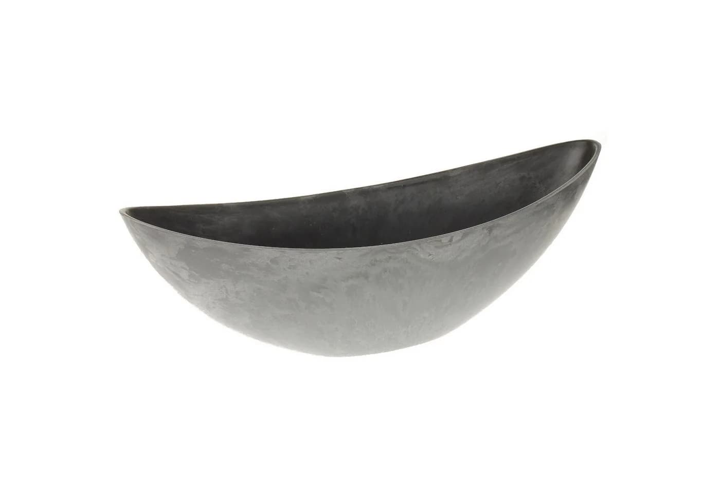Macosa Home Pflanzschale Schiff Grau Marmoriert Kunststoff - Bild 2