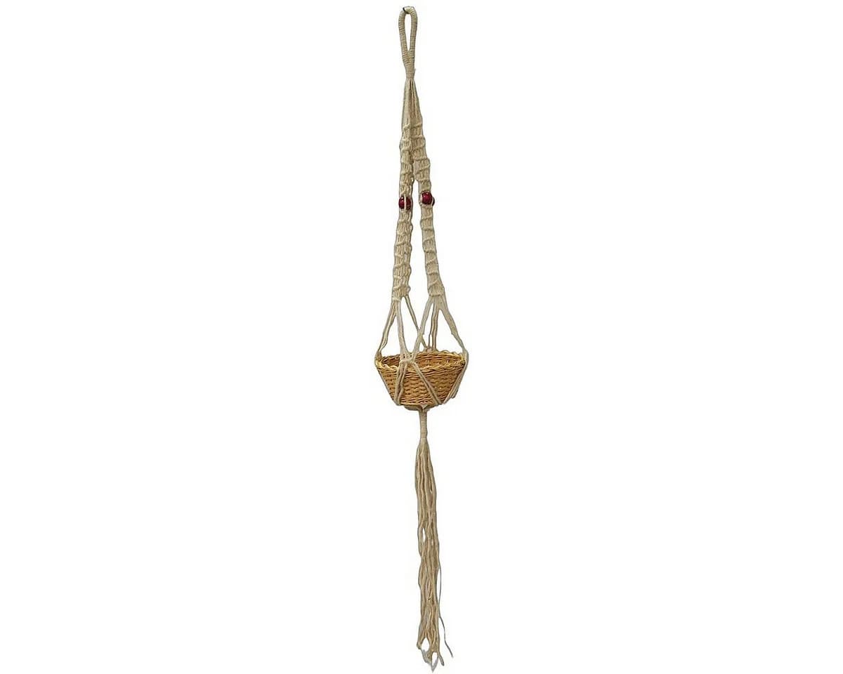 Macosa Home Blumenampel Makramee Braun 145 cm - Bild 2