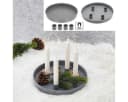 Macosa Home Adventskranz Kerzenteller rund Metall 25 cm Bild 3