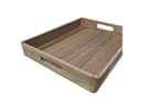 Macosa Home Dekotablett Grau 36 cm Holz Rechteckig mit Griffen Bild 4