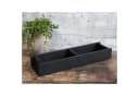 Macosa Home Dekokiste Backsteinform Doppelt Schwarz Holz Metall Bild 1