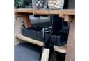 Macosa Home Dekokiste Backsteinform Doppelt Schwarz Holz Metall Bild 5