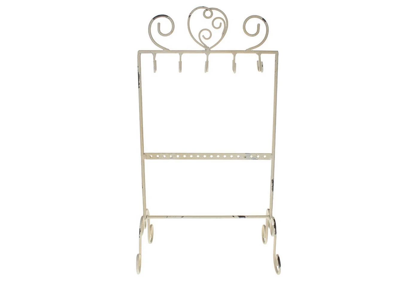 Macosa Home Schmuckständer Altweiß Metall Shabby Chic Organizer - Bild 5