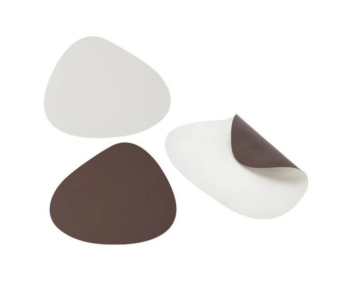 Macosa Home Platzset 4 Stk. Steinoptik Braun Creme PVC