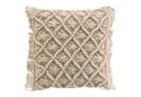 Macosa Home Makramee Dekokissen Beige Baumwolle Bild 2