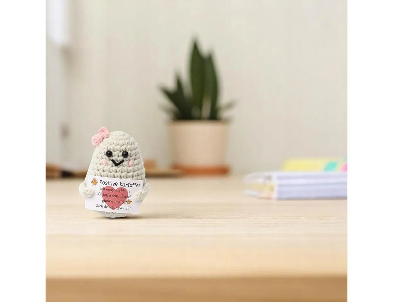 KARMA Kuscheltier 2er Set Positive Kartoffel gehäkelt Mini Dekofigur