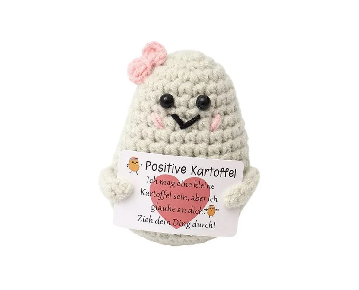 KARMA Kuscheltier 2er Set Positive Kartoffel gehäkelt Mini Dekofigur - Bild 3