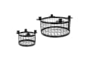 Macosa Home Adventskranz Korb Schwarz Metall Modern Bild 1
