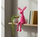 Macosa Home Kantenhocker Rentier 31 cm Braun, Orange, Fuchsia, Pink oder Grau Bild 1