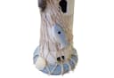 Macosa Home Dekofigur Leuchtturm Holz 30 cm Weiß Blau Antik Finish Bild 4