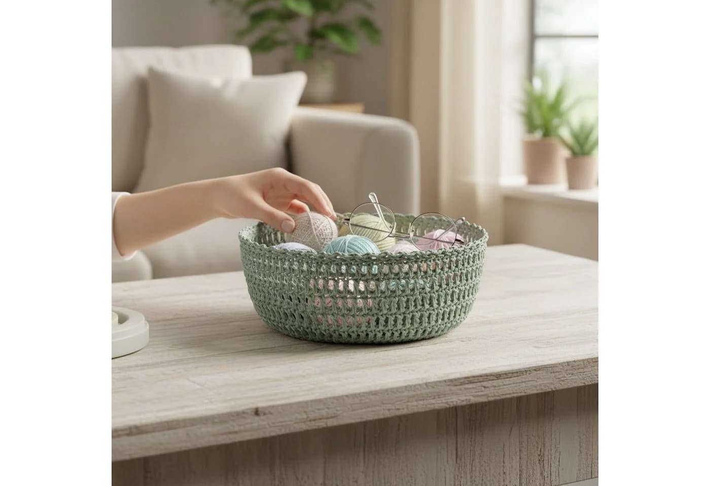 Macosa Home Dekoschale Makramee Grün Boho - Bild 4