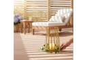 Macosa Home Kerzenlaterne Metall Gold mit Tragegriff Bild 5