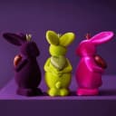 Macosa Home Osterhase beflockt Kunststoff Dekohase Bild 3