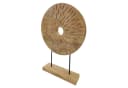 Macosa Home Dekoskulptur Mangoholz Metall Boho Scandi Braun Schwarz Bild 4