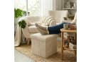 Macosa Home Stauraumhocker faltbar Cord 38 cm Creme/Grau Bild 1