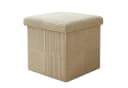 Macosa Home Stauraumhocker faltbar Cord 38 cm Creme/Grau Bild 2