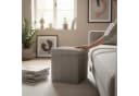 Macosa Home Stauraumhocker faltbar Cord Grau/Beige Bild 1